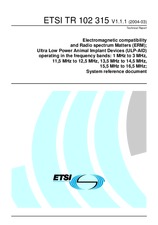 Die Norm ETSI TR 102315-V1.1.1 24.3.2004 Ansicht