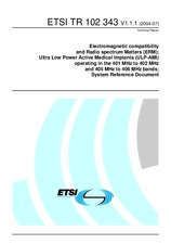 Die Norm ETSI TR 102343-V1.1.1 22.7.2004 Ansicht