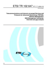Die Norm ETSI TR 102647-V1.1.1 29.10.2004 Ansicht