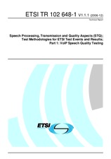 Die Norm ETSI TR 102648-1-V1.1.1 19.12.2006 Ansicht