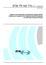 Die Norm ETSI TR 102775-V1.1.1 17.2.2009 Ansicht