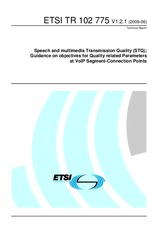 Die Norm ETSI TR 102775-V1.2.1 25.6.2009 Ansicht