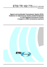 Die Norm ETSI TR 102775-V1.4.1 1.9.2010 Ansicht