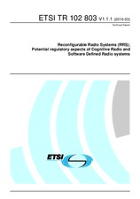 Die Norm ETSI TR 102803-V1.1.1 24.3.2010 Ansicht