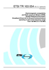Die Norm ETSI TR 103054-V1.1.1 30.7.2010 Ansicht
