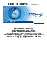 Die Norm ETSI TR 103245-V1.1.1 20.11.2014 Ansicht