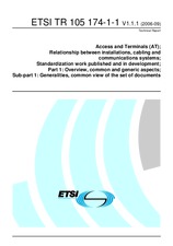 Die Norm ETSI TR 105174-1-1-V1.1.1 15.9.2006 Ansicht