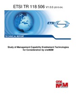 Die Norm ETSI TR 118506-V1.0.0 10.4.2015 Ansicht