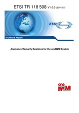 Die Norm ETSI TR 118508-V1.0.0 25.7.2014 Ansicht