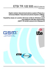 Die Norm ETSI TR 122935-V8.0.0 21.4.2009 Ansicht