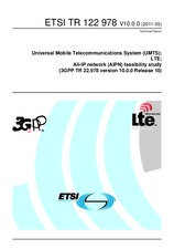 Die Norm ETSI TR 122978-V10.0.0 19.5.2011 Ansicht