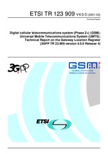 Die Norm ETSI TR 123909-V4.0.0 31.3.2001 Ansicht