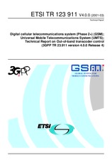 Die Norm ETSI TR 123911-V4.0.0 31.3.2001 Ansicht