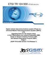 Die Norm ETSI TR 124930-V7.6.0 10.1.2012 Ansicht