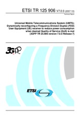 Die Norm ETSI TR 125906-V7.0.0 26.10.2007 Ansicht