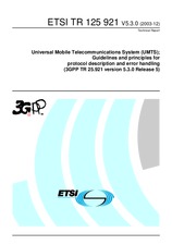 Die Norm ETSI TR 125921-V5.3.0 31.12.2003 Ansicht