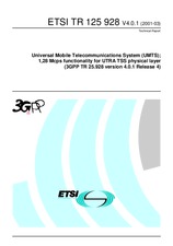 Die Norm ETSI TR 125928-V4.0.1 31.3.2001 Ansicht