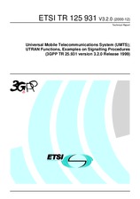 Die Norm ETSI TR 125931-V3.2.0 31.12.2000 Ansicht