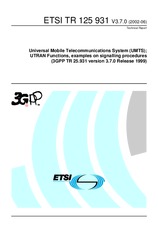 Die Norm ETSI TR 125931-V3.7.0 30.6.2002 Ansicht