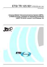 Die Norm ETSI TR 125931-V10.0.0 14.4.2011 Ansicht