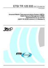 Die Norm ETSI TR 125935-V4.1.0 31.3.2002 Ansicht