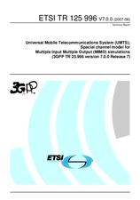 Die Norm ETSI TR 125996-V7.0.0 28.6.2007 Ansicht