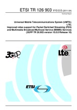 Die Norm ETSI TR 126903-V10.0.0 20.4.2011 Ansicht