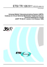 Die Norm ETSI TR 126911-V3.3.0 31.12.2000 Ansicht
