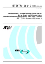 Die Norm ETSI TR 126912-V4.0.0 31.3.2001 Ansicht