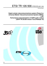 Die Norm ETSI TR 126936-V10.0.0 20.4.2011 Ansicht