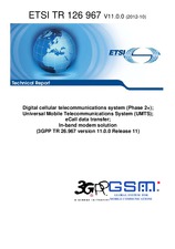 Die Norm ETSI TR 126967-V11.0.0 16.10.2012 Ansicht