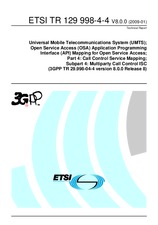 Die Norm ETSI TR 129998-4-4-V8.0.0 19.1.2009 Ansicht