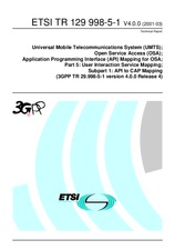 Die Norm ETSI TR 129998-5-1-V4.0.0 31.3.2001 Ansicht