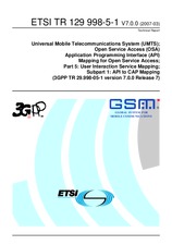 Die Norm ETSI TR 129998-5-1-V7.0.0 30.3.2007 Ansicht