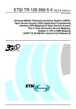 Die Norm ETSI TR 129998-5-4-V8.0.0 19.1.2009 Ansicht