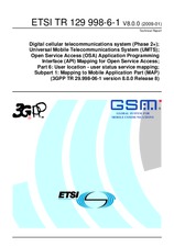 Die Norm ETSI TR 129998-6-1-V8.0.0 19.1.2009 Ansicht