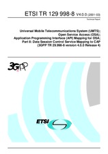 Die Norm ETSI TR 129998-8-V4.0.0 31.3.2001 Ansicht
