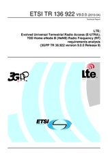 Die Norm ETSI TR 136922-V9.0.0 23.4.2010 Ansicht