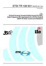 Die Norm ETSI TR 136931-V9.0.0 27.5.2011 Ansicht