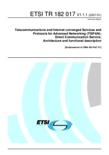 Die Norm ETSI TR 182017-V1.1.1 19.1.2007 Ansicht