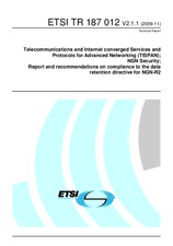 Die Norm ETSI TR 187012-V2.1.1 26.11.2009 Ansicht