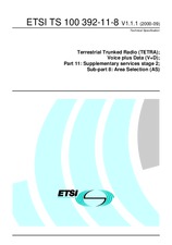 Die Norm ETSI TS 100392-11-8-V1.1.1 28.9.2000 Ansicht