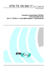 UNGÜLTIG ETSI TS 100392-17-V1.1.1 31.5.2001 Ansicht