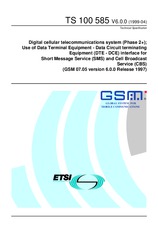 Die Norm ETSI TS 100585-V6.0.0 30.4.1999 Ansicht