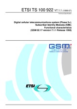 Die Norm ETSI TS 100922-V7.1.1 30.7.1999 Ansicht