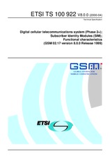 Die Norm ETSI TS 100922-V8.0.0 28.4.2000 Ansicht