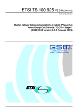 Die Norm ETSI TS 100925-V8.0.0 22.2.2001 Ansicht