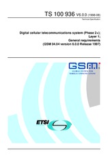 Die Norm ETSI TS 100936-V6.0.0 31.8.1998 Ansicht