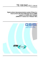 Die Norm ETSI TS 100942-V6.0.1 31.8.1998 Ansicht
