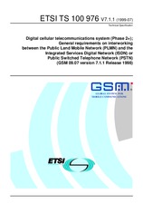 Die Norm ETSI TS 100976-V7.1.1 30.7.1999 Ansicht